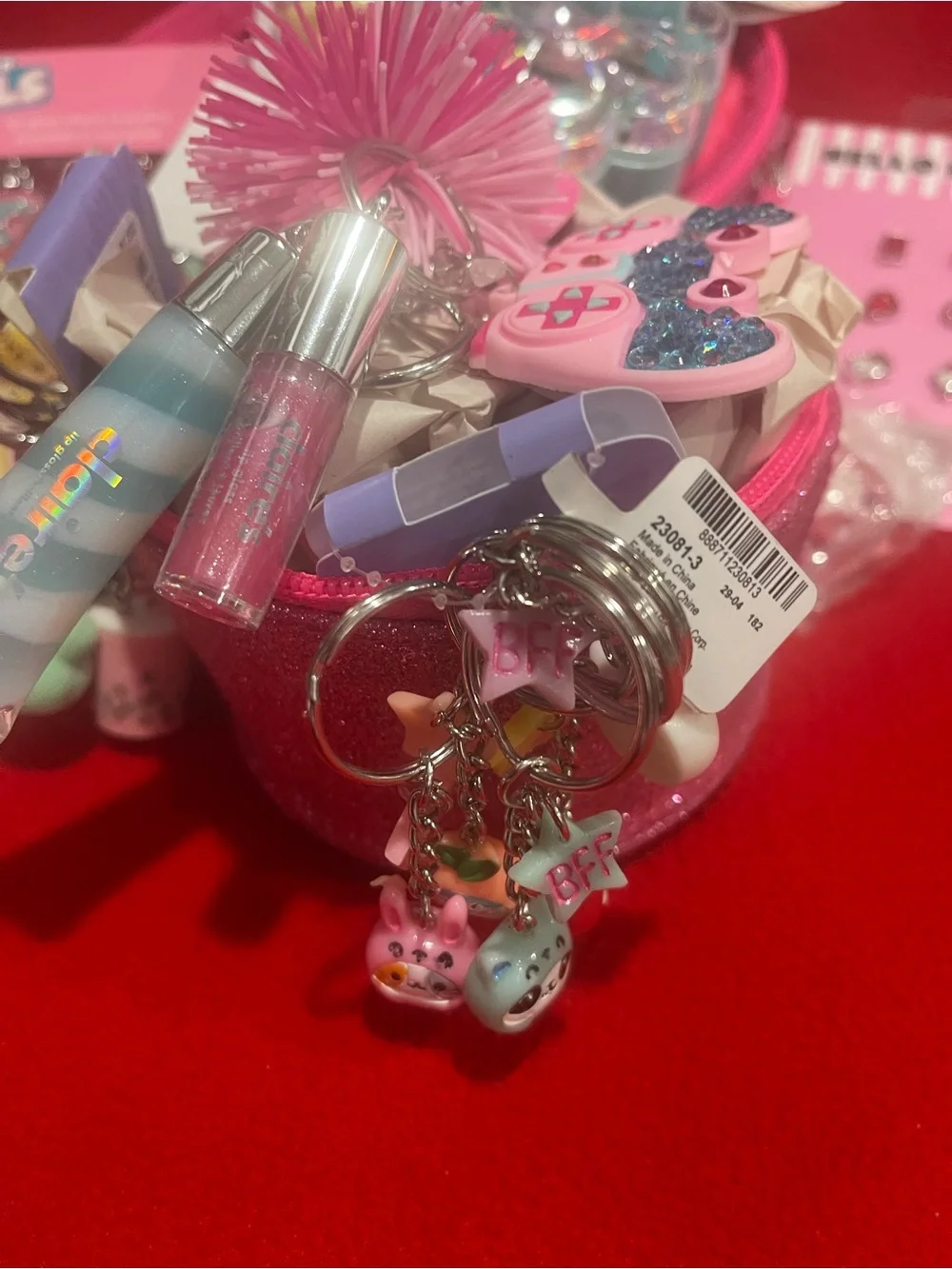 Hello Kitty Pastel & Pink Accessory & Trinkets Bundle in a Cupcake Bag
